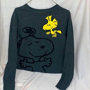 Peanuts long sleeve crop top